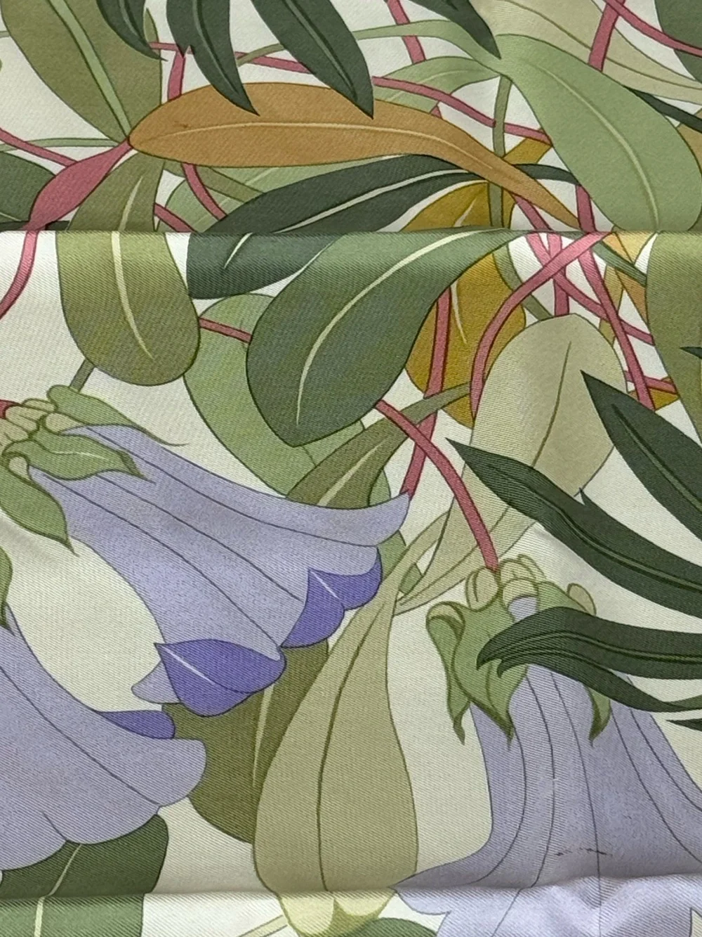 HERMES 100% Silk Scarf Carre 90 Flora Graeca Botanical Floral Elegant France
